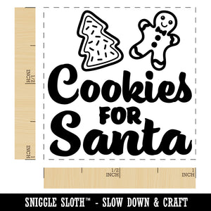 Cookies for Santa Christmas Gingerbread Self-Inking Rubber Stamp Ink Stamper