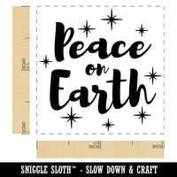 Peace On Earth Christmas Self-Inking Rubber Stamp Ink Stamper