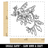 Elegant Leafy Seadragon Seahorse Self-Inking Rubber Stamp Ink Stamper