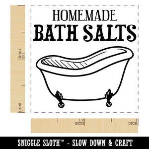 Homemade Bath Salts Cast Iron Tub Self-Inking Rubber Stamp Ink Stamper