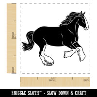 Mighty Clydesdale Horse Self-Inking Rubber Stamp Ink Stamper