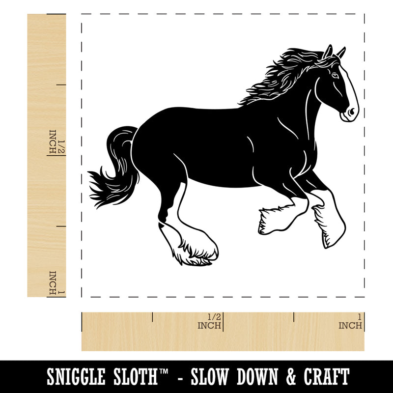 Mighty Clydesdale Horse Self-Inking Rubber Stamp Ink Stamper