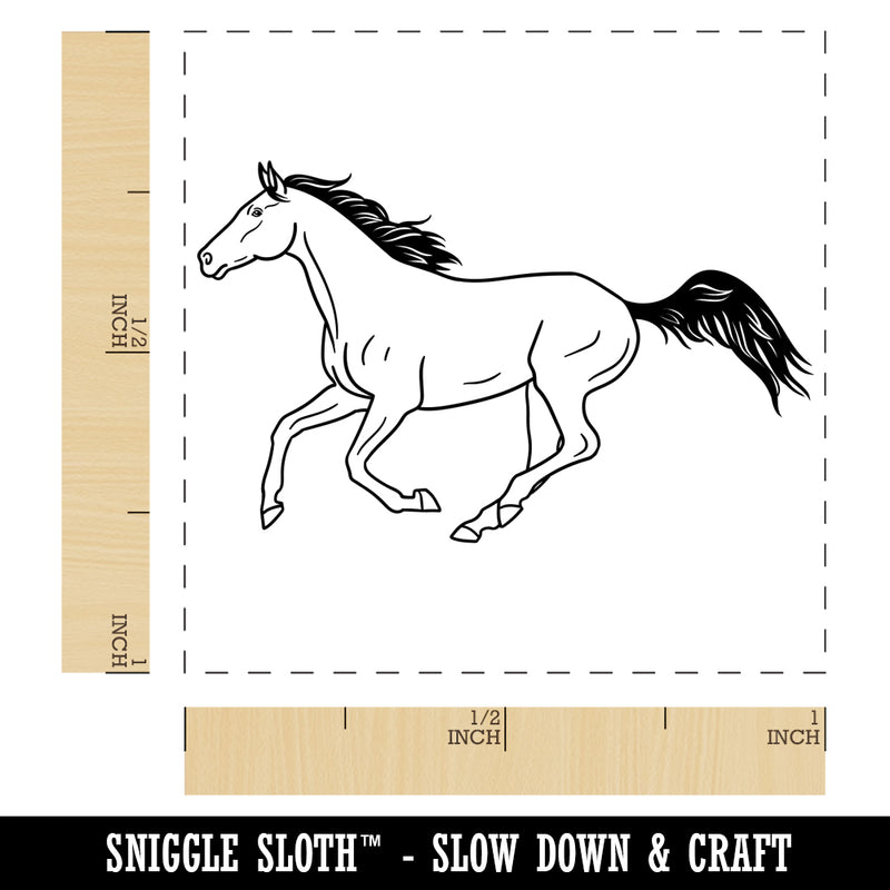 Thoroughbred Race Horse Running Self-Inking Rubber Stamp Ink Stamper