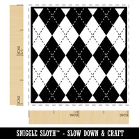 Argyle Pattern Block Self-Inking Rubber Stamp Ink Stamper