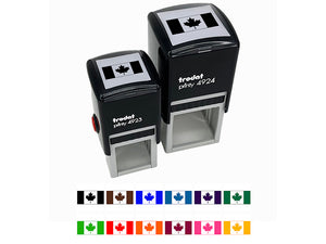 Canada Country Flag Self-Inking Rubber Stamp Ink Stamper