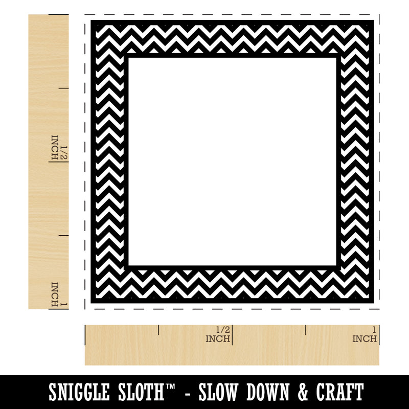 Chevrons Pattern Border Frame Self-Inking Rubber Stamp Ink Stamper