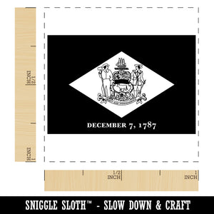 Delaware State Flag Self-Inking Rubber Stamp Ink Stamper