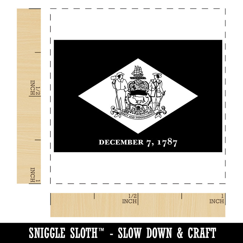 Delaware State Flag Self-Inking Rubber Stamp Ink Stamper