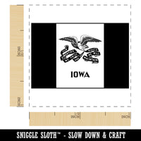 Iowa State Flag Self-Inking Rubber Stamp Ink Stamper