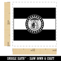 Missouri State Flag Self-Inking Rubber Stamp Ink Stamper