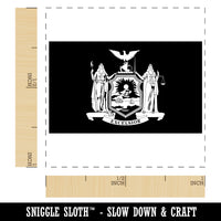 New York State Flag Self-Inking Rubber Stamp Ink Stamper