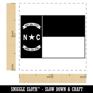 North Carolina State Flag Self-Inking Rubber Stamp Ink Stamper