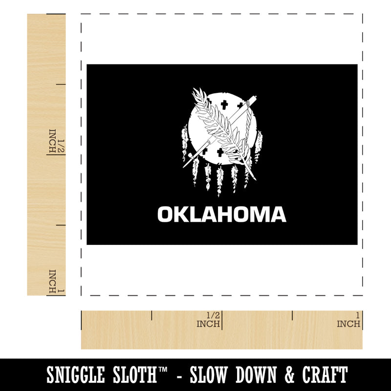 Oklahoma State Flag Self-Inking Rubber Stamp Ink Stamper