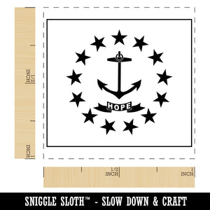 Rhode Island State Flag Self-Inking Rubber Stamp Ink Stamper