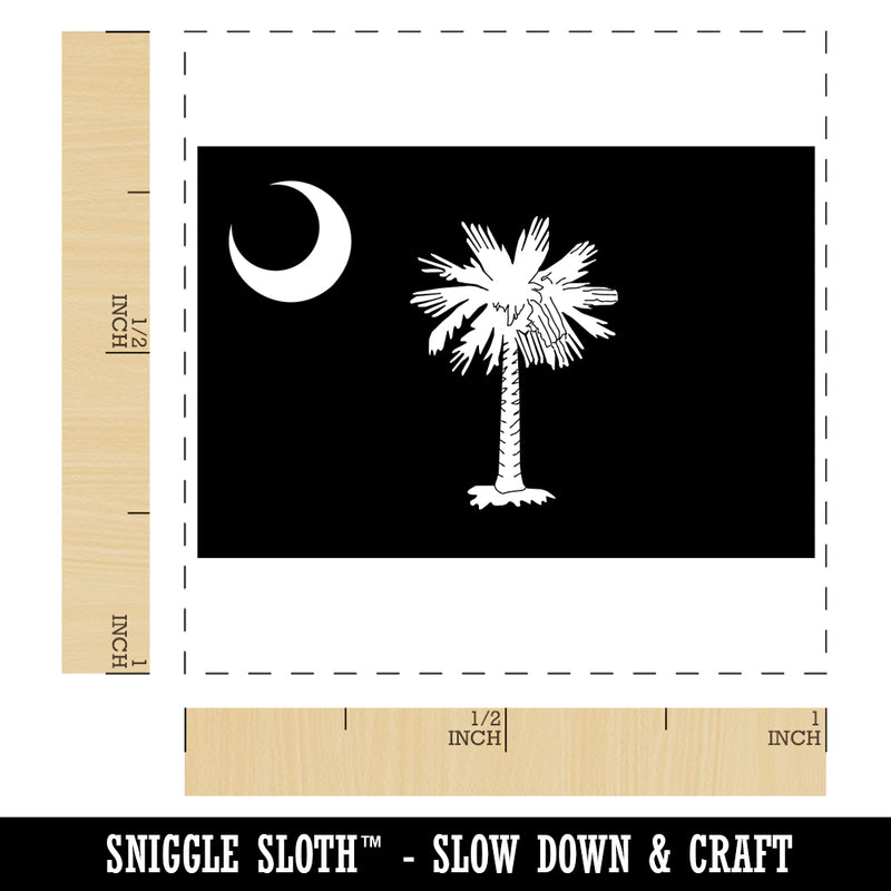 South Carolina State Flag Self-Inking Rubber Stamp Ink Stamper