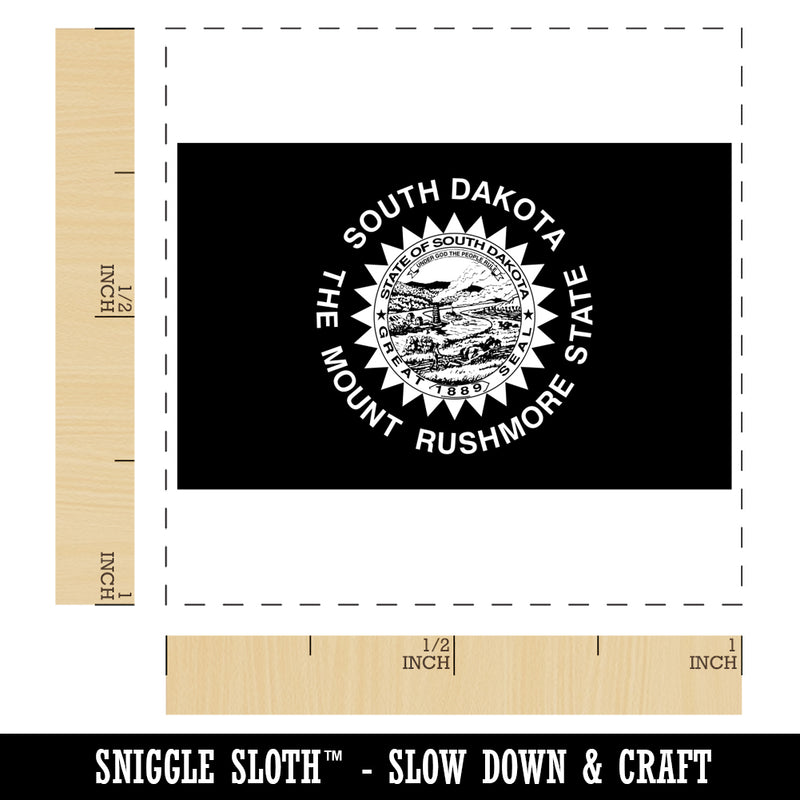 South Dakota State Flag Self-Inking Rubber Stamp Ink Stamper