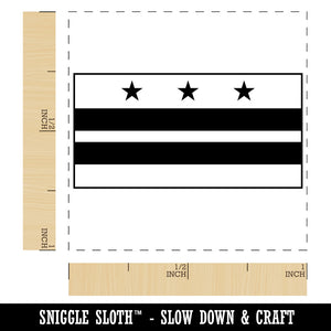 Washington D.C. District of Columbia Flag Self-Inking Rubber Stamp Ink Stamper