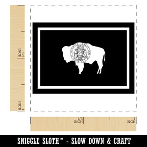 Wyoming State Flag Self-Inking Rubber Stamp Ink Stamper