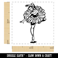 Ballerina En Pointe Pose Self-Inking Rubber Stamp Ink Stamper