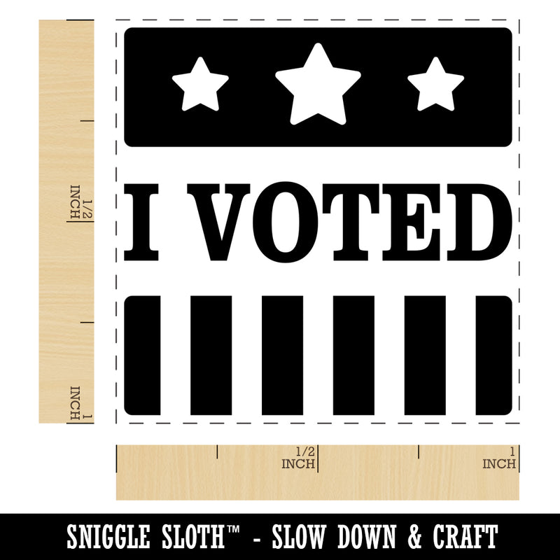 I Voted Stars and Stripes Patriotic Self-Inking Rubber Stamp Ink Stamper