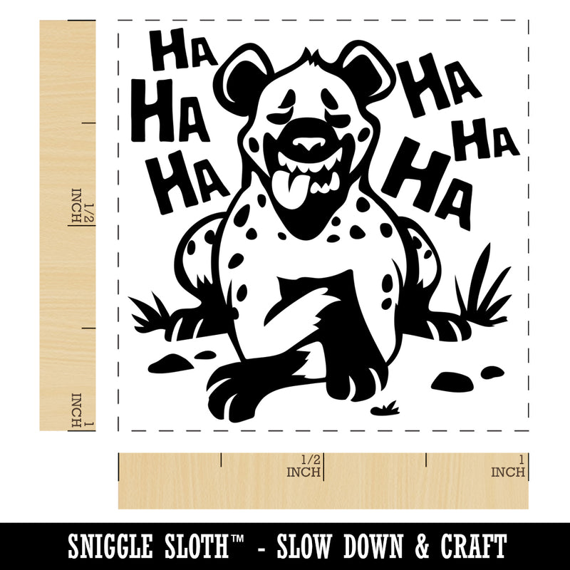 Spotted Hyena Laughing and Smiling Self-Inking Rubber Stamp Ink Stamper