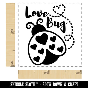 Love Bug Ladybug Lady Self-Inking Rubber Stamp Ink Stamper