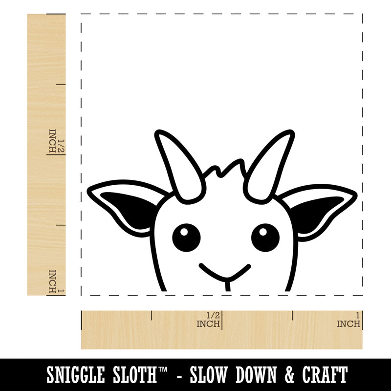 Peeking Goat Self-Inking Rubber Stamp Ink Stamper