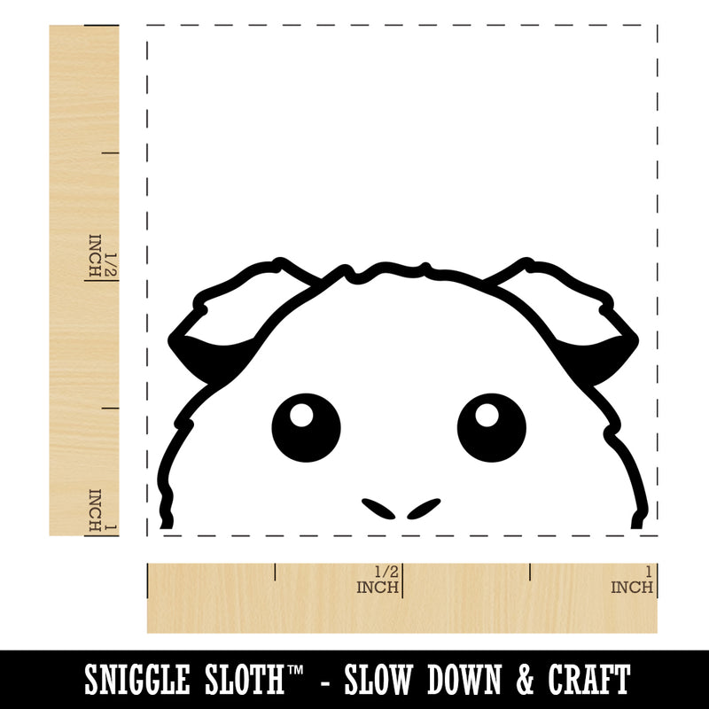 Peeking Guinea Pig Self-Inking Rubber Stamp Ink Stamper