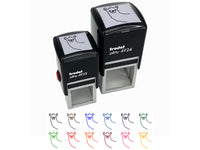 Peeking Llama Self-Inking Rubber Stamp Ink Stamper