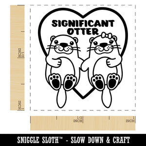 Significant Otter Other Holding Hands Love Anniversary Valentine's Day Self-Inking Rubber Stamp Ink Stamper