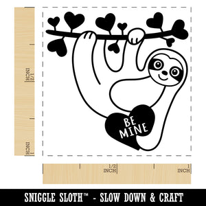 Valentine's Day Sloth Love Anniversary Self-Inking Rubber Stamp Ink Stamper