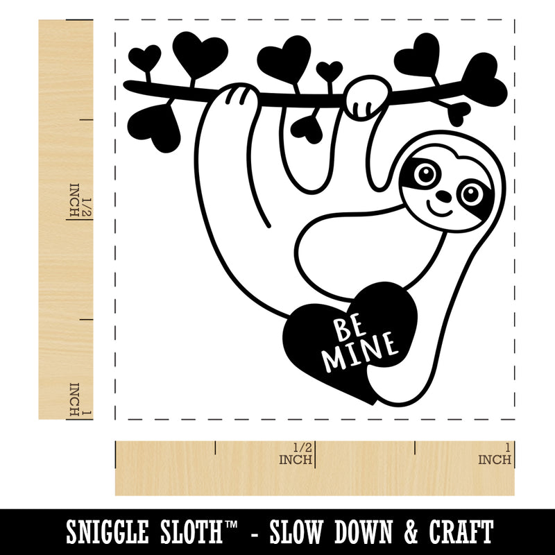 Valentine's Day Sloth Love Anniversary Self-Inking Rubber Stamp Ink Stamper