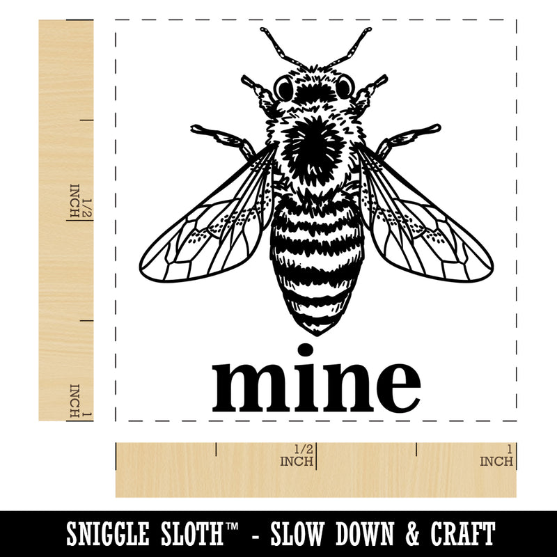 Bee Be Mine Valentine Self-Inking Rubber Stamp Ink Stamper