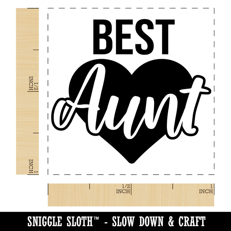 Best Aunt in Heart Self-Inking Rubber Stamp Ink Stamper