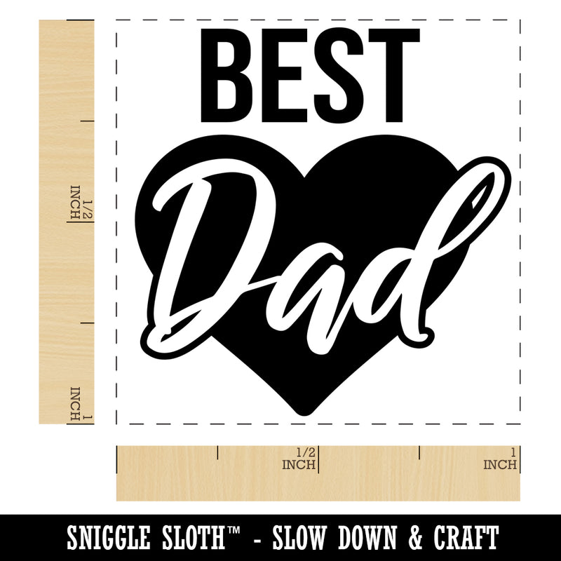 Best Dad in Heart Father's Day Self-Inking Rubber Stamp Ink Stamper