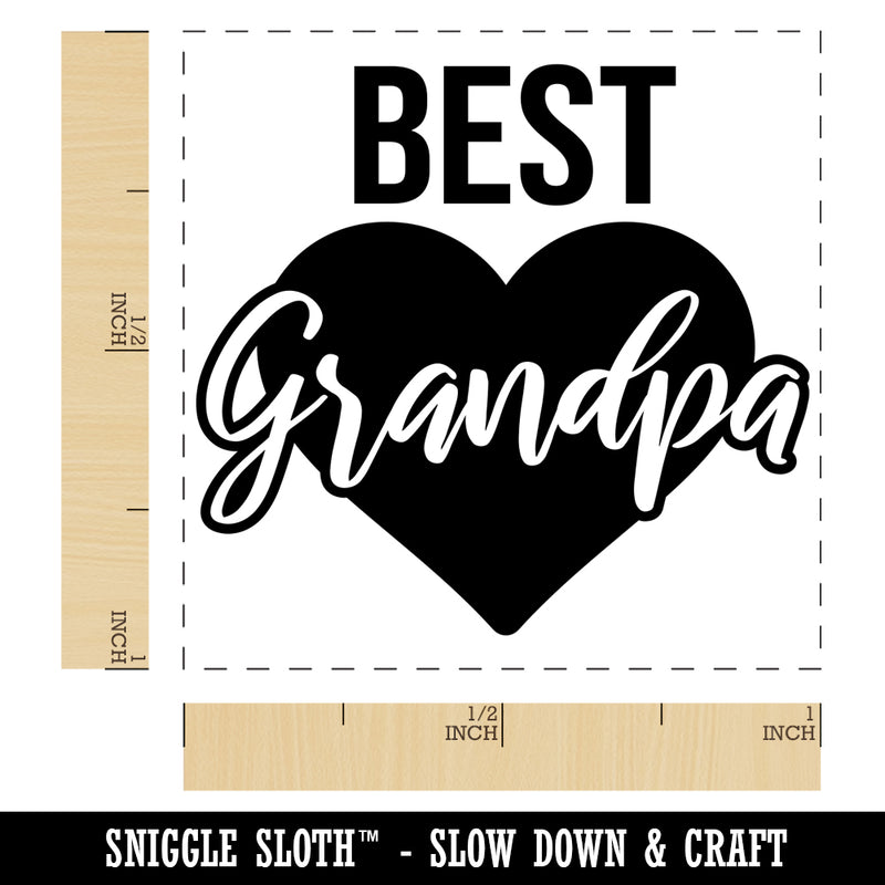 Best Grandpa in Heart Grandparent's Day Self-Inking Rubber Stamp Ink Stamper