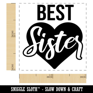 Best Sister in Heart Self-Inking Rubber Stamp Ink Stamper