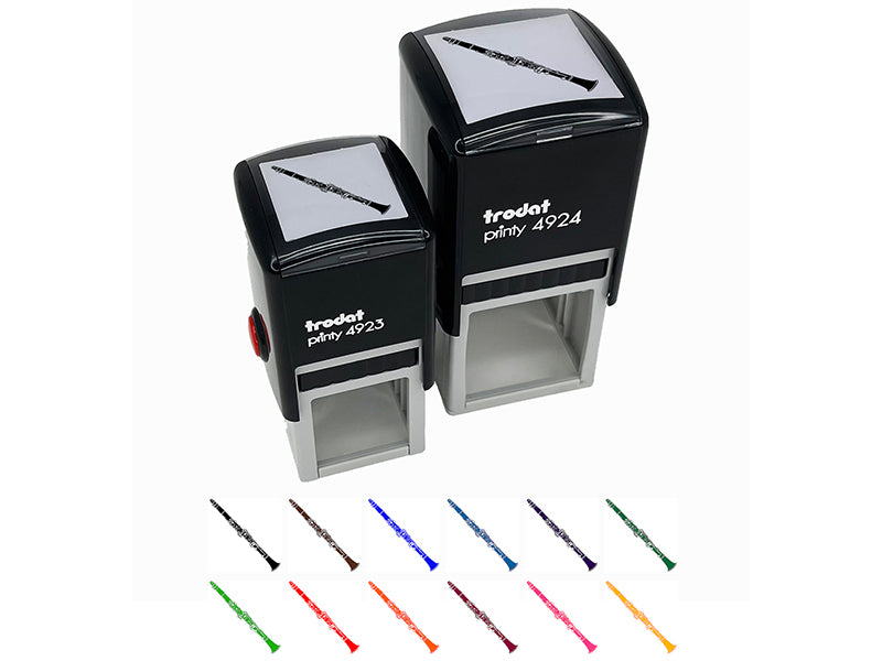 Clarinet Woodwind Musical Instrument Self-Inking Rubber Stamp Ink Stamper