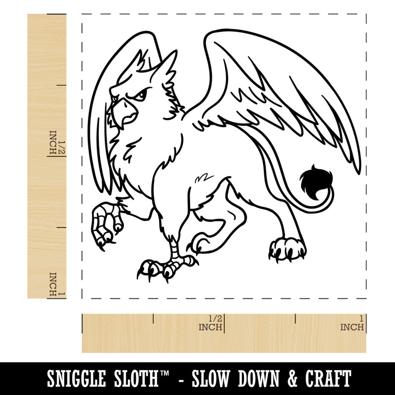 Gryphon Griffin Mythical Creature Self-Inking Rubber Stamp Ink Stamper