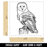 Magnificent Barn Owl Self-Inking Rubber Stamp Ink Stamper