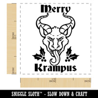 Merry Krampus Christmas Folklore Self-Inking Rubber Stamp Ink Stamper