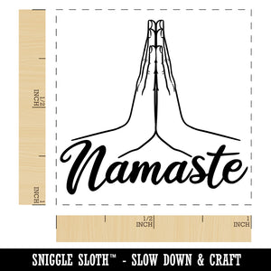 Namaste Palm of Hands Together Yoga Self-Inking Rubber Stamp Ink Stamper