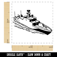 Naval Military Destroyer Battleship Self-Inking Rubber Stamp Ink Stamper