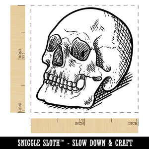 Realistic Human Skull Self-Inking Rubber Stamp Ink Stamper