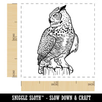 Regal Great Horned Owl Self-Inking Rubber Stamp Ink Stamper