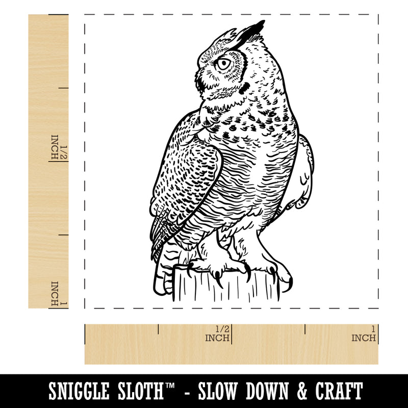 Regal Great Horned Owl Self-Inking Rubber Stamp Ink Stamper