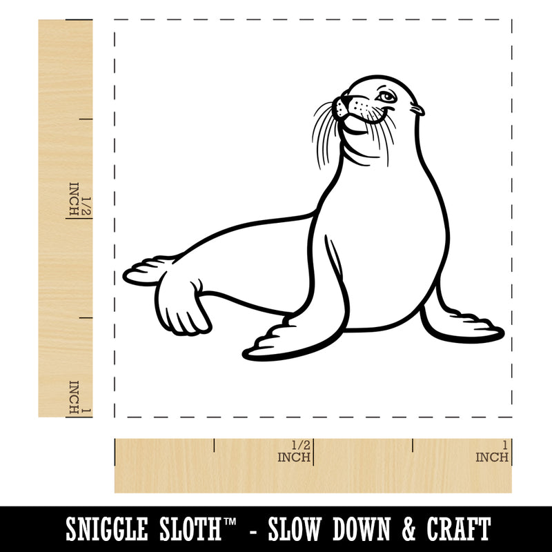 Smug Sea Lion Self-Inking Rubber Stamp Ink Stamper