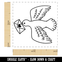 Messenger Bird Dove Pigeon Anniversary Valentine's Day Self-Inking Rubber Stamp Ink Stamper