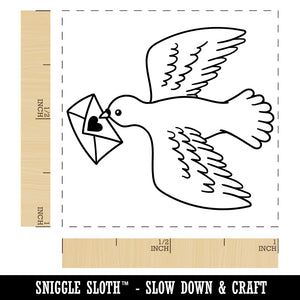 Messenger Bird Dove Pigeon Anniversary Valentine's Day Self-Inking Rubber Stamp Ink Stamper