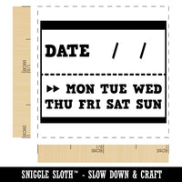 Date Fill-In with Days of the Week Tracker Daily Calendar Self-Inking Rubber Stamp Ink Stamper